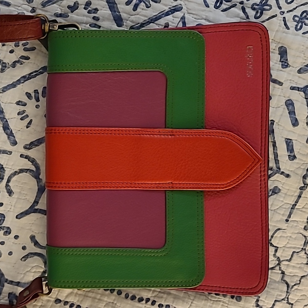 Soruka leather purse red pink purple green